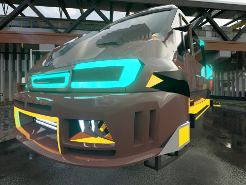 Van Sci-Fi Concept 3D 模型