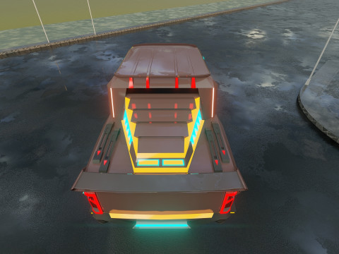Van Sci-Fi Concept 3D 模型