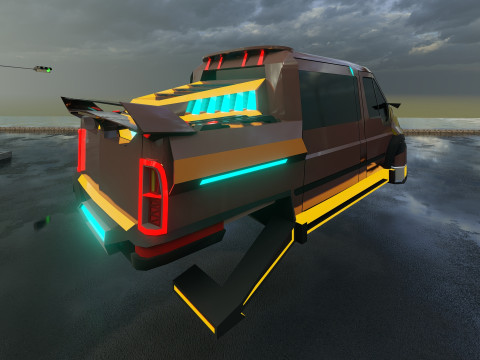 Van Sci-Fi Concept 3D 模型