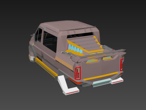 Van Sci-Fi Concept 3D 模型