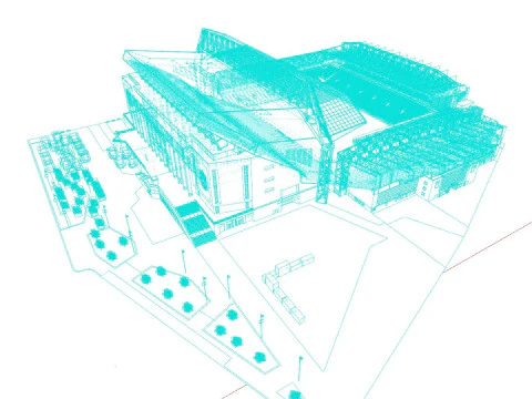 Стадион Энфилд 3D Модель