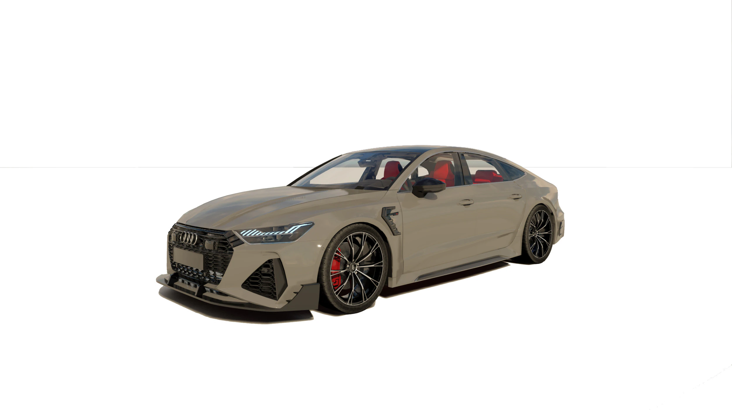 Audi RS7 Sportback 3D Model .c4d .max .obj .3ds .fbx .stl .blend