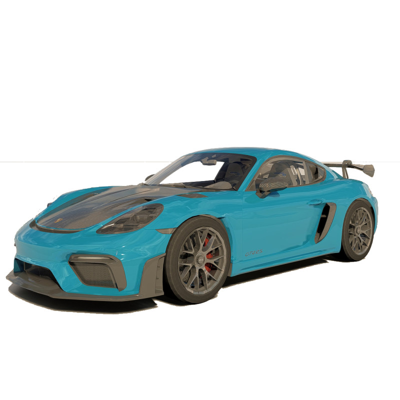 Porsche 718 Cayman GT4 RS 3D Модель .c4d .max .obj .3ds .fbx .stl .blend 