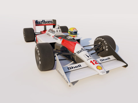McLaren MP4 4 1988 Senna 3D मॉडल