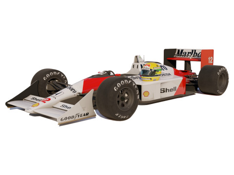 McLaren MP4 4 1988 Senna 3D मॉडल