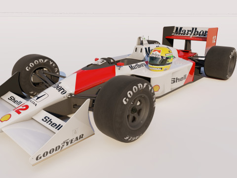 McLaren MP4 4 1988 Senna 3D मॉडल