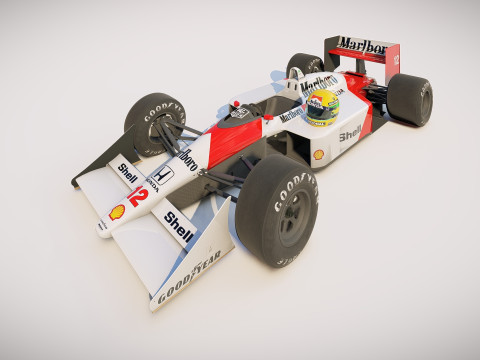 McLaren MP4 4 1988 Senna 3D मॉडल