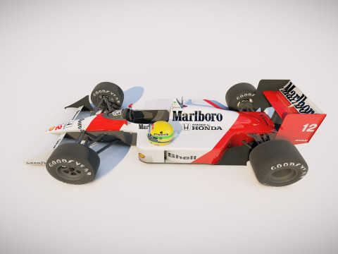 McLaren MP4 4 1988 Senna 3D मॉडल