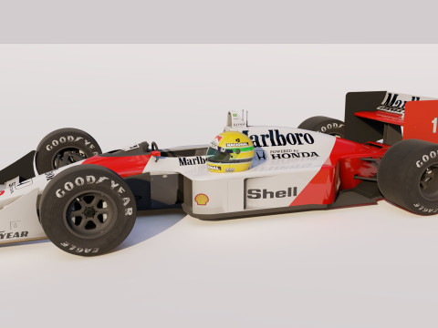 McLaren MP4 4 1988 Senna 3D मॉडल