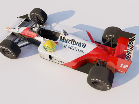 McLaren MP4 4 1988 Senna 3D मॉडल