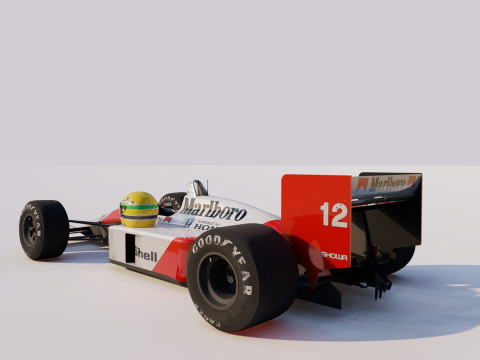 McLaren MP4 4 1988 Senna 3D मॉडल