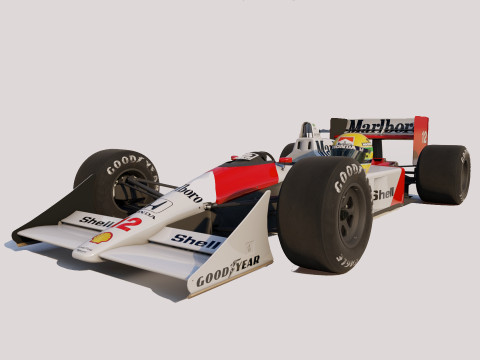 McLaren MP4 4 1988 Senna 3D मॉडल
