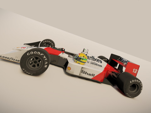 McLaren MP4 4 1988 Senna 3D मॉडल