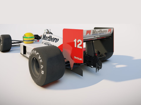 McLaren MP4 4 1988 Senna 3D मॉडल