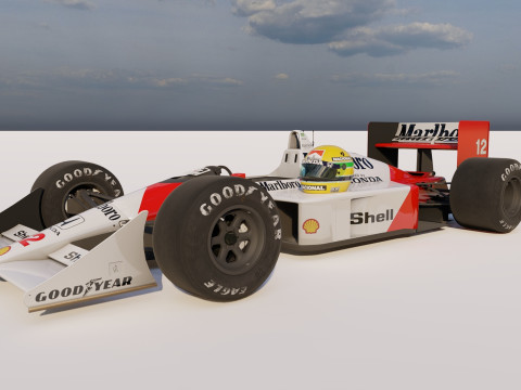 McLaren MP4 4 1988 Senna 3D मॉडल