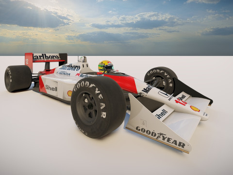 McLaren MP4 4 1988 Senna 3D मॉडल