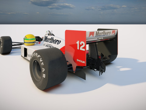 McLaren MP4 4 1988 Senna 3D मॉडल