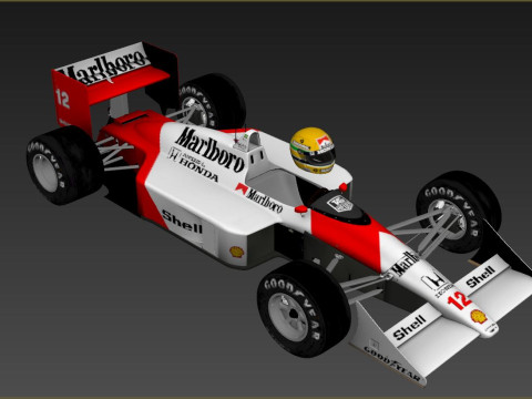 McLaren MP4 4 1988 Senna 3D मॉडल