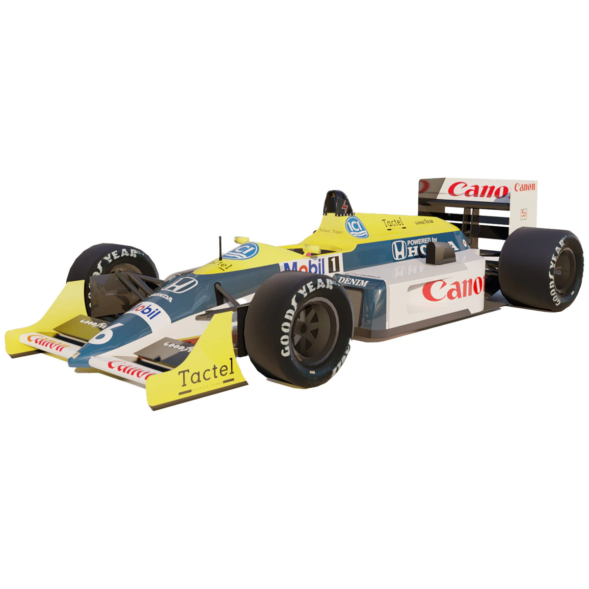 F1 Williams FW12 3D Model .c4d .max .obj .3ds .fbx .stl .blend 
