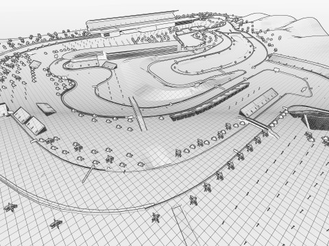 Autodromo Internacional San Angustino Modello 3D