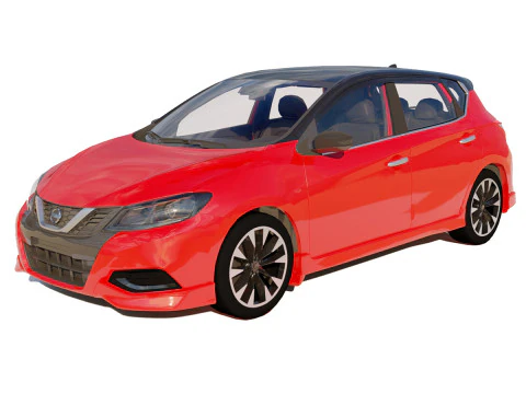 Nissan Tiida 2023 Modello 3D