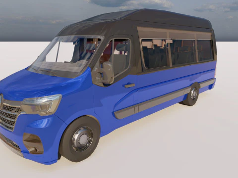 Renault Master Minibus 3D Model