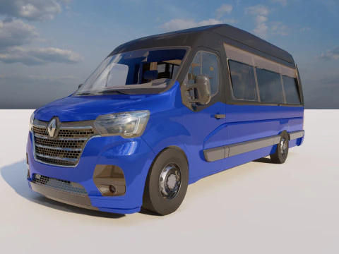 Renault Master Minibus 3D Model