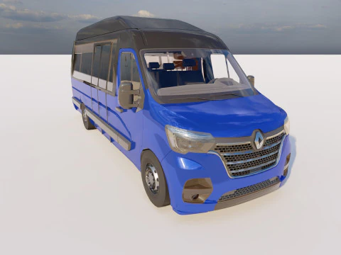 Renault Master Minibus 3D Model