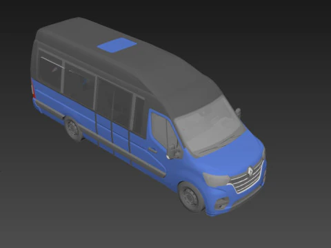 Renault Master Minibus 3D Model