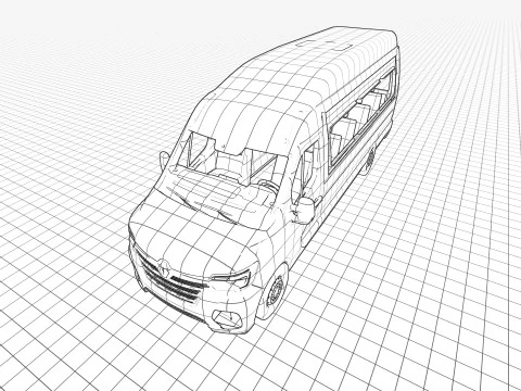 Renault Master Minibus 3D Model