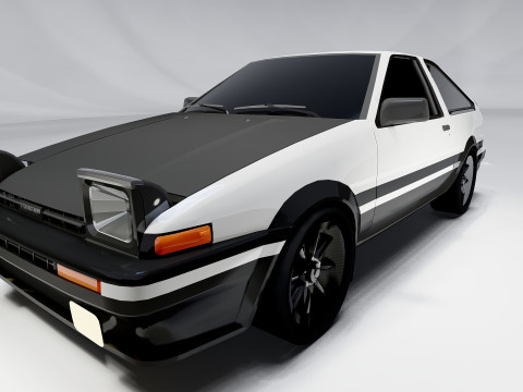 Toyota Corolla AE86 Trueno 3D Model