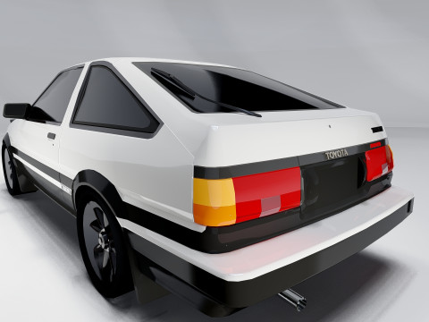 Toyota Corolla AE86 Trueno 3D Model