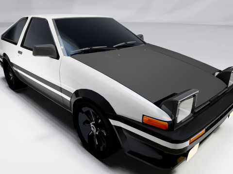 Toyota Corolla AE86 Trueno 3D Model