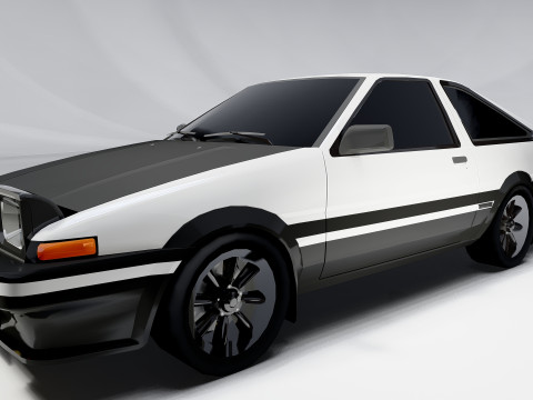 Toyota Corolla AE86 Trueno 3D Model