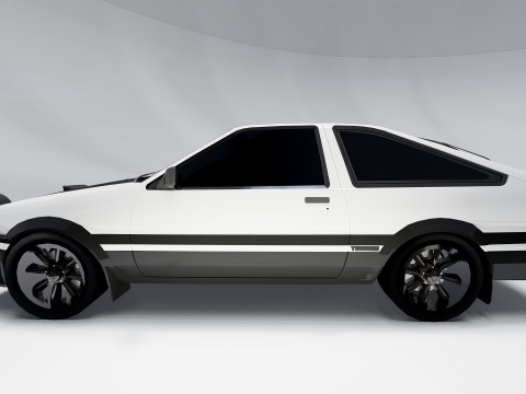 Toyota Corolla AE86 Trueno 3D Model