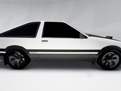 Toyota Corolla AE86 Trueno 3D Model