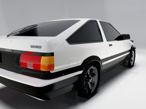 Toyota Corolla AE86 Trueno 3D Model