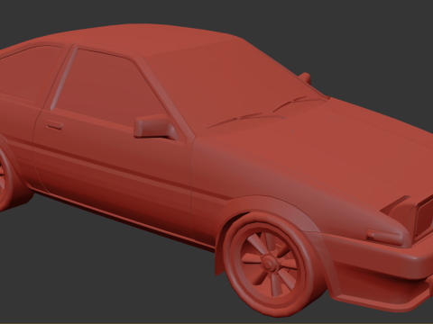 Toyota Corolla AE86 Trueno 3D Model