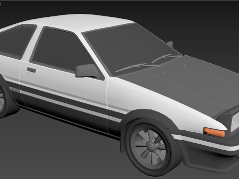 Toyota Corolla AE86 Trueno 3D Model