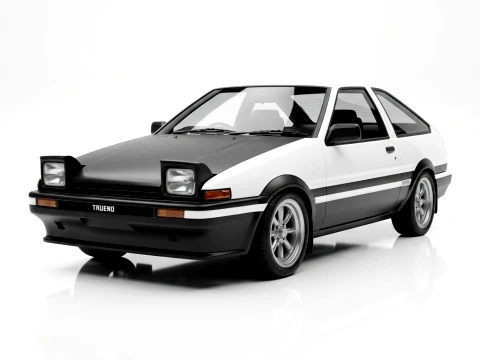 Toyota Corolla AE86 Trueno 3D Model