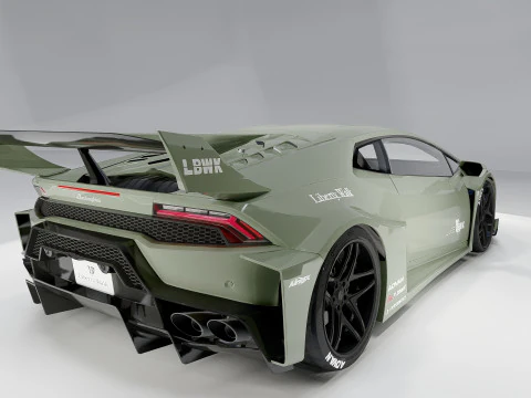 Lambo rghini Huracan Lb Silhouette 3D Model
