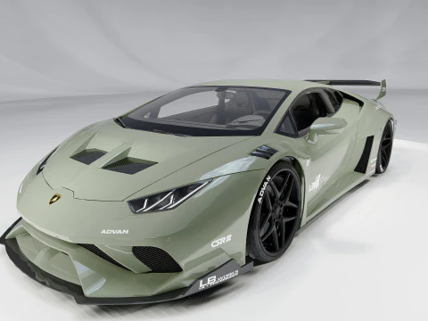 Lambo rghini Huracan Lb Silhouette 3D Model