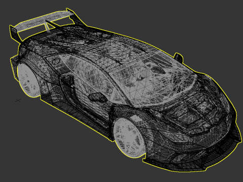 Lambo rghini Huracan Lb Silhouette Model 3D