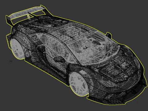 Lambo rghini Huracan Lb Silhouette 3D Model