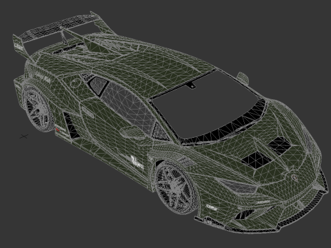 Lambo rghini Huracan Lb Silhouette Model 3D