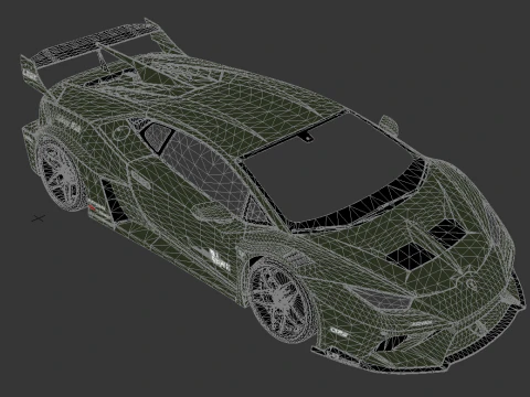 Lambo rghini Huracan Lb Silhouette 3D Model