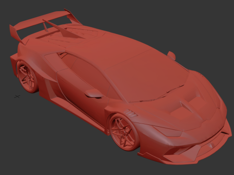 Lambo rghini Huracan Lb Silhouette Model 3D