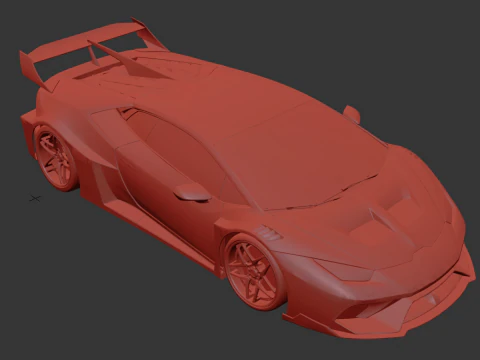 Lambo rghini Huracan Lb Silhouette 3D Model