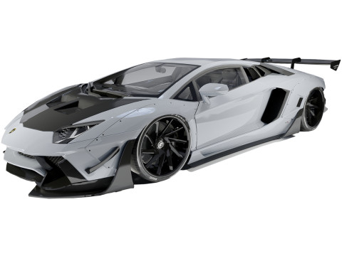 Lambo rghini Aventador LP 700-4 Liberty Walk 3D Model