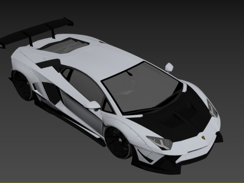 Lambo rghini Aventador LP 700-4 Liberty Walk 3D Model